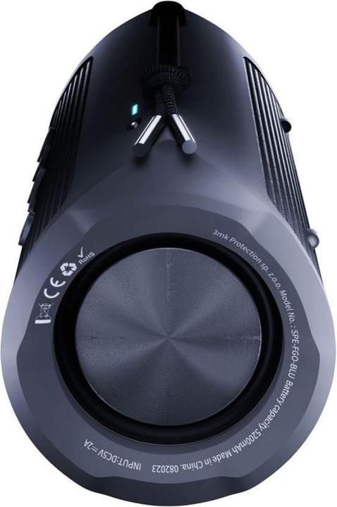 Produktbild 3MK Fuego głośnik bezprzewodowy 30W Bluetooth 5.3 TWS IPX7 czarny/black (12 h, Stromversorgung über USB)