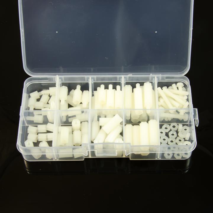 Produktbild Purecrea Sechskant M3 Distanzbolzen Abstandhalter Set Nylon 120 Stück