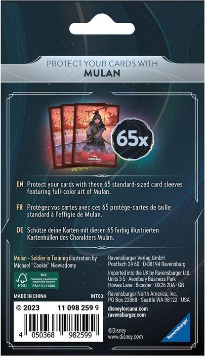 Produktbild Ravensburger 11098259 - Disney Lorcana Kartenhüllen Motiv B Set2