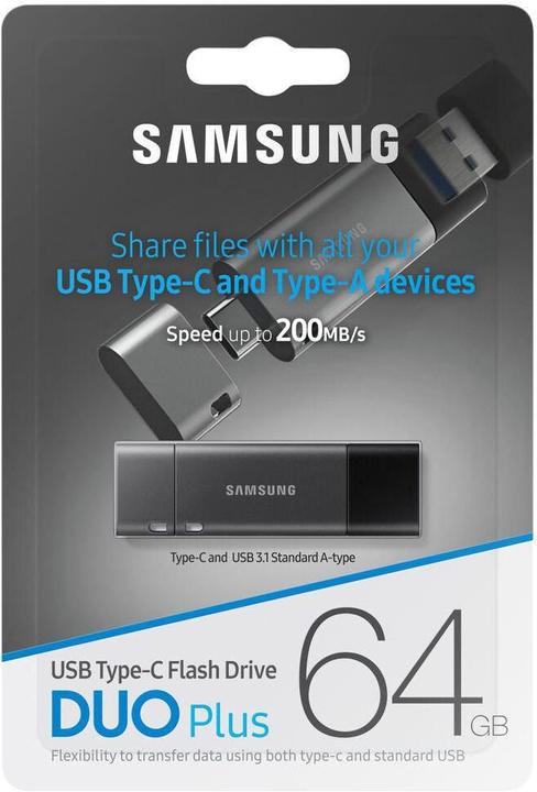 Produktbild Samsung Duo Plus V1 (64 GB, USB-A, USB 3.1, USB-C)