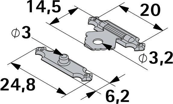 Immagine prodotto Hettich Schatullenverschluss 18 x 25 mm