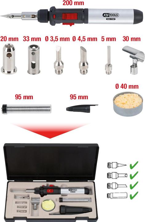 Image du produit KS Tools Kit de micro-soudure. 10 pièces 960.1160