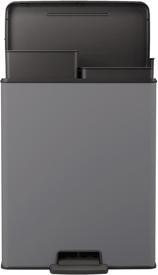 Actual product image Curver Deco Bin Duo Prullenbak - 26L+26L - Afvalscheiding - Rechthoekig - lichtgrijs
