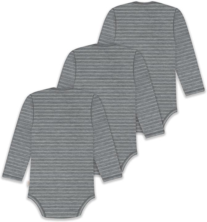 Actual product image Normani 3-pack baby merino bodysuit long sleeve "Auckland" - 9379 (80)