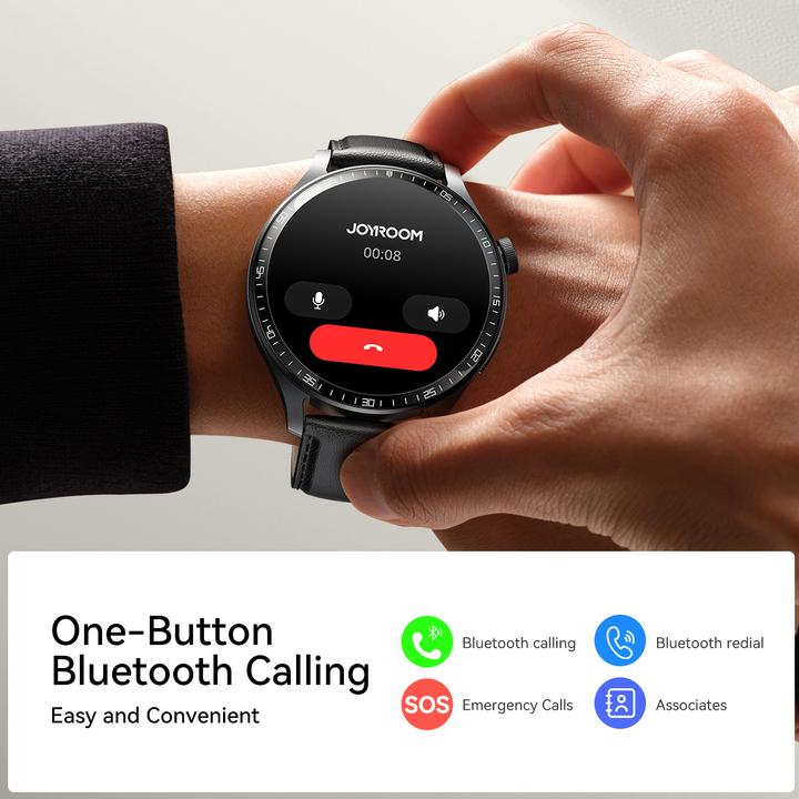 Actual product image Joyroom Classic Series JR-FC2 Pro Smart Watch (Answer/Make Call)-Space Grey (227 mm)