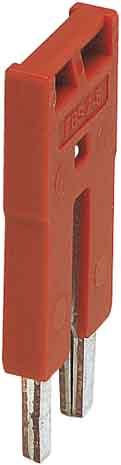 Actual product image Phoenix Contact 2 way bridge for 10mm terminal, red