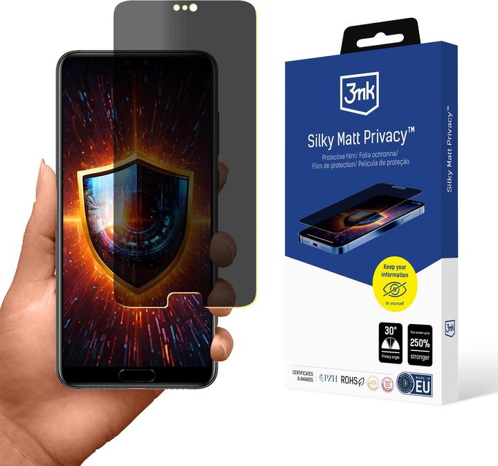 Actual product image 3MK Folia ochronna prywatyzujÄ ca matowa Silky Matt Privacy na Huawei P20 Pro (1 Piece, Huawei P20 Pro)