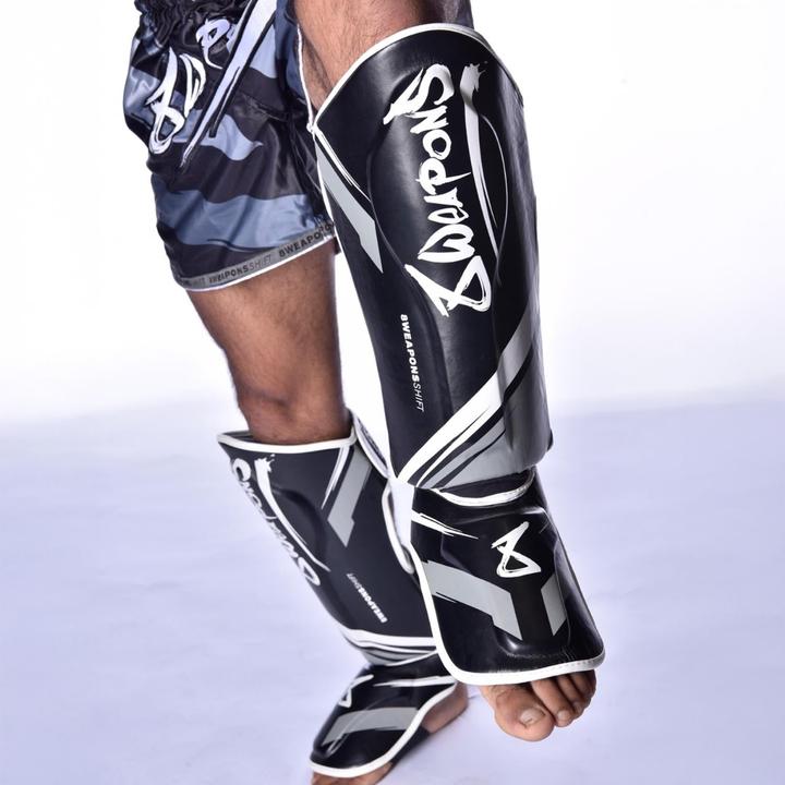 Actual product image 8Weapons Shin Guards, Shift, black-white, S (S)