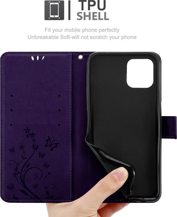Immagine prodotto Cadorabo Copertina del libro a fiori (Apple iPhone 12, Realme 12 Pro+)