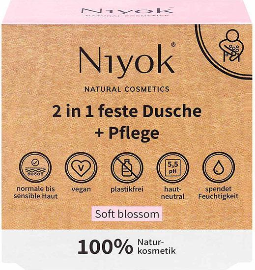 Niyok 2 in 1 feste Dusche + Pflege Soft blossom