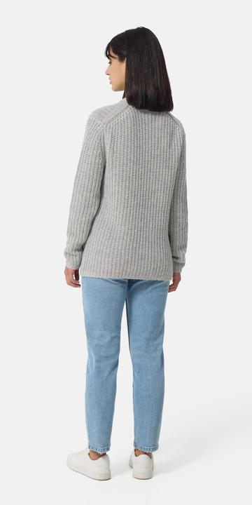 Actual product image Cash-Mere Grobgestrickter Wolle Kaschmir Rundhals Pullover (XS)