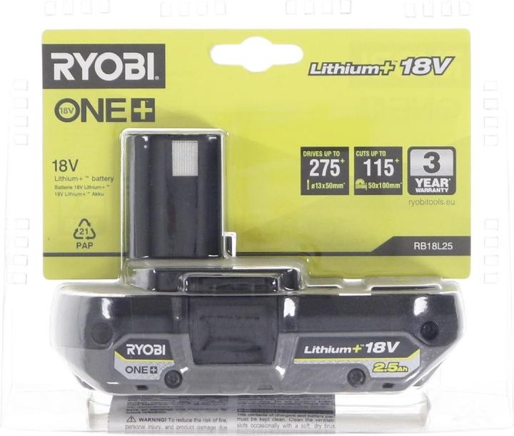 Actual product image Ryobi One+RB18L25 (18 V)