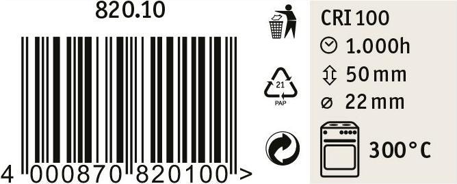 Produktbild Paulmann Backofenlampe (E14, 15 W, 85 lm, 1 x, G)