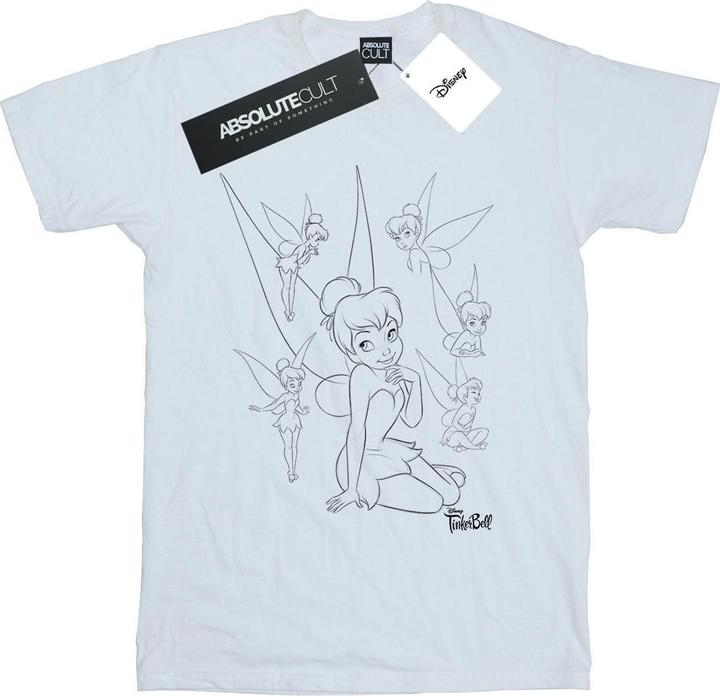 Immagine prodotto Disney Tinker Bell Collage Sketch Maglietta Ampia Donna (L)