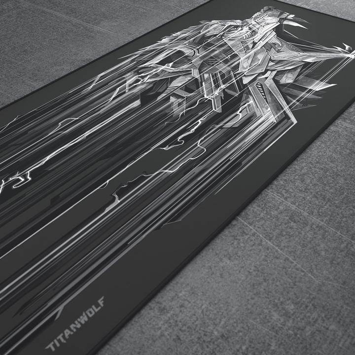 Image du produit Titanwolf Tapis de souris de jeu, 900 x 400mm Tapis de souris XXL, améliore la précision et la vitesse, noir (Large)