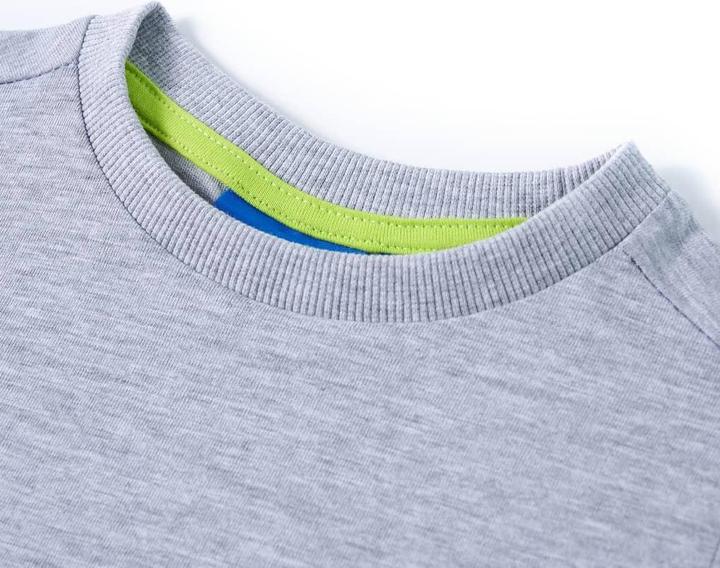 Image du produit VidaXL Tee-shirt manches longues enfant Gris Mélange 116,Matière : 95 (116)