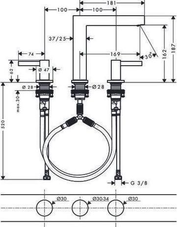 Image du produit hansgrohe HG Mélangeur lavabo 3 trous FINORIS 160 avec vidage PO 1 1/4 pouce blanc mat
