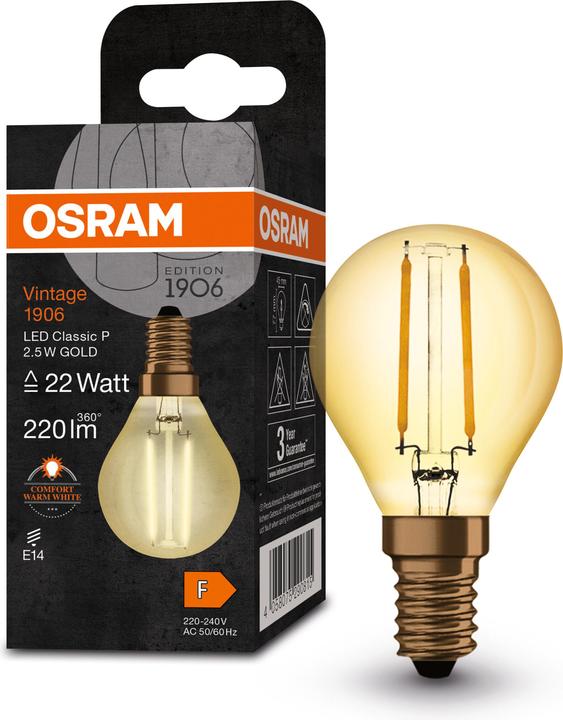 Image du produit Osram Vintage 1906 (E14, 2.50 W, 220 lm, 1 x, F)