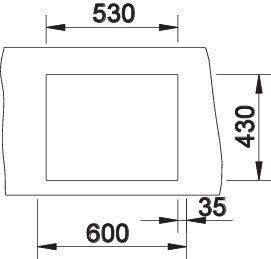Produktbild Blanco Claron 500-U Durinox (Unterbauspüle, 44 cm, 54 cm)