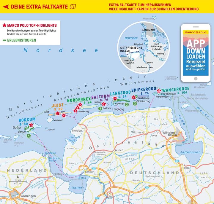 Immagine prodotto Reiseführer Ostfriesische Inseln, Baltrum, Borkum, Juist, Langeoog, Norderney (Tedesco, Volker Kühn, Klaus Bötig, 2023)