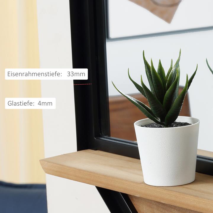 Actual product image Homcom Wall mirror with wooden frame