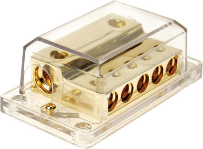 Produktbild Goldline Verteilerblock gold 2 x 35-50 mm / 5 x 20 mm