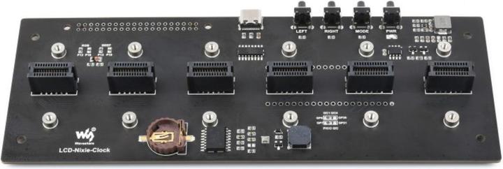 Actual product image WaveShare Raspberry Pico Nixie Tube Clock RGB
