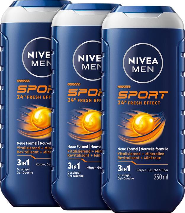 Immagine prodotto Nivea Men Pflegedusche Sport Trio (750 ml)