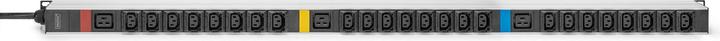 Actual product image Digitus Basic IT PDU, 3-phase 16A, 24 x C13, 3 x C19, 3 m supply cable, IEC 60309 16 A plug