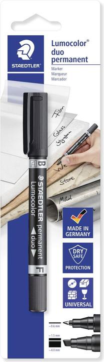 Image du produit Staedtler Lumocolor® permanent duo 348 B (Noir, 4 mm, 1 x)
