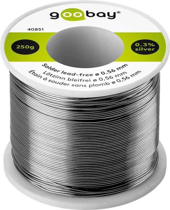 Goobay Étain de soudure sans plomb, ø 0,56 mm, 250 g (Souder)