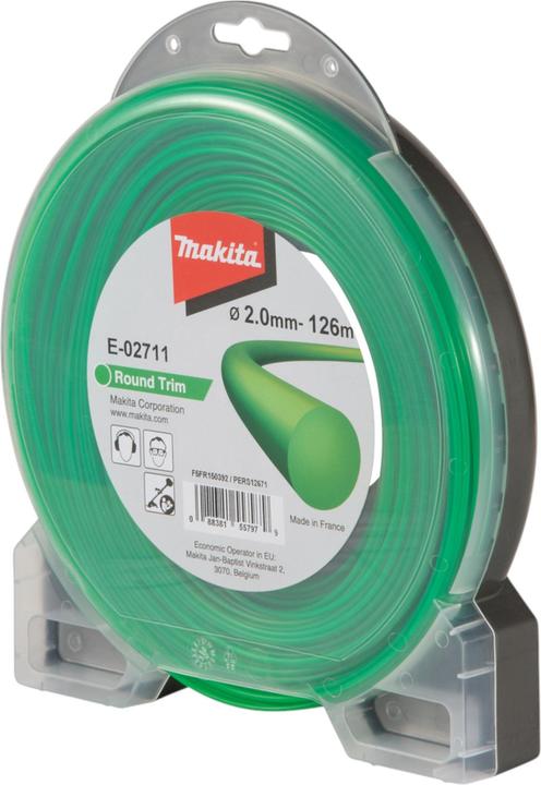 Produktbild Makita Mähfaden rund 2,0mmx126m (Rasenmäher, Trimmerfaden + Fadenspule)