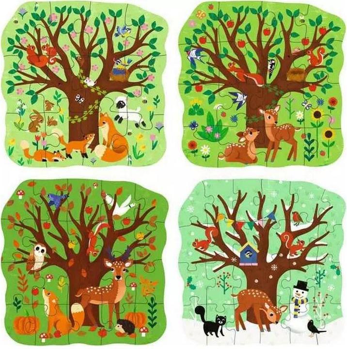 Produktbild Ravensburger Puzzle UP! Vier Jahreszeiten von, 12004002 - 4 konturgeformte Puzzles mit 12, 16, 20 (72 Teile)