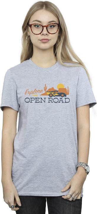 Actual product image Disney Womens/Ladies Cars Explore The Open Road Cotton Boyfriend T-Shirt (4XL)