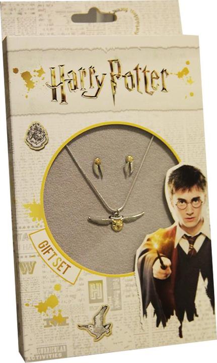 Actual product image Golden Snitch earring and necklace set silver-plated (100% silver)