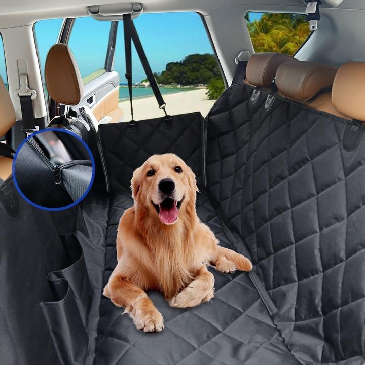 Produktbild Novidarte Auto Hundedecke Wasserfest mit Reissverschluss & Sichtfenster (Hund, Atmungsaktiv, Waschbar, Faltbar)