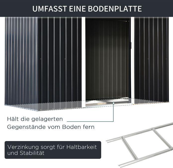 Actual product image Swisshandel24 Garden shed, garden shed, tool shed with sliding door, ventilation window, mono-pitch roof