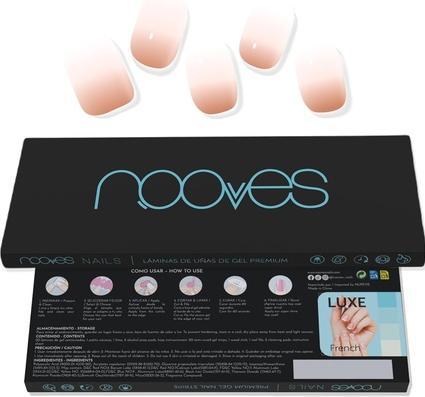 Actual product image Nooves NAILS Premium Pre-Coated Gel Nail Sheets Desert Nude Gradient 20 Units (Brown)