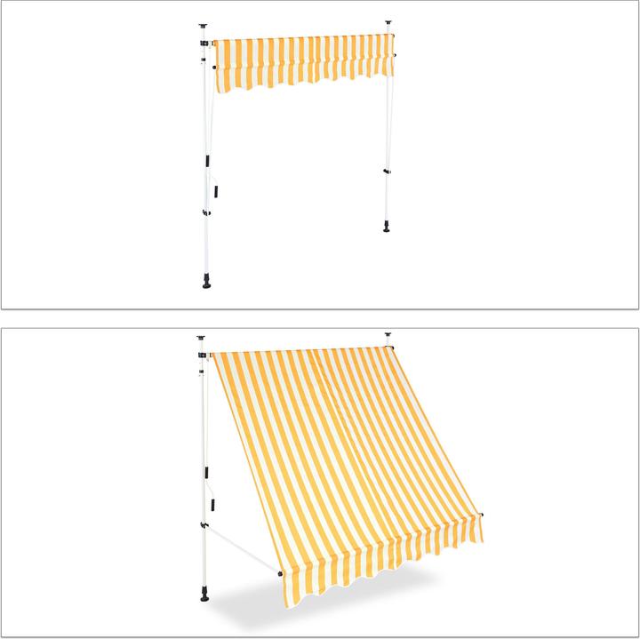 Image du produit Relaxdays Marquise de balcon sans perçage (2 m)