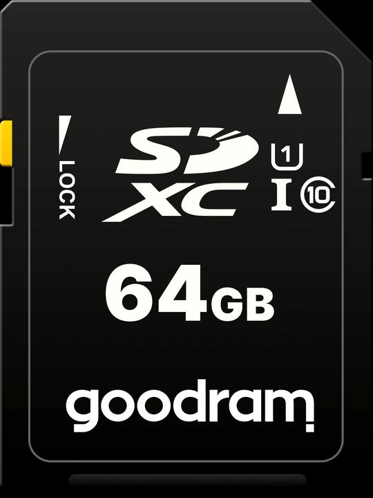 Produktbild Goodram S1A0 SDXC UHS-I Klasse 10 (64 GB, SDXC, U1, UHS-I)