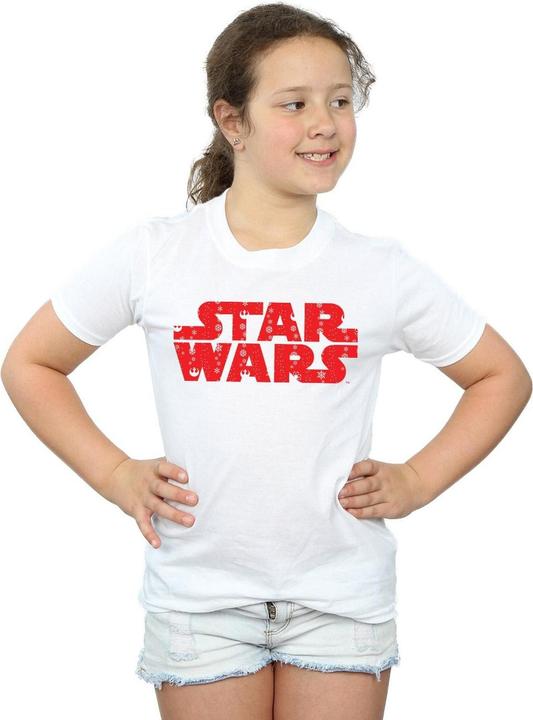 Immagine prodotto Star Wars Christmas Logo Maglietta Ragazze (140, 146)
