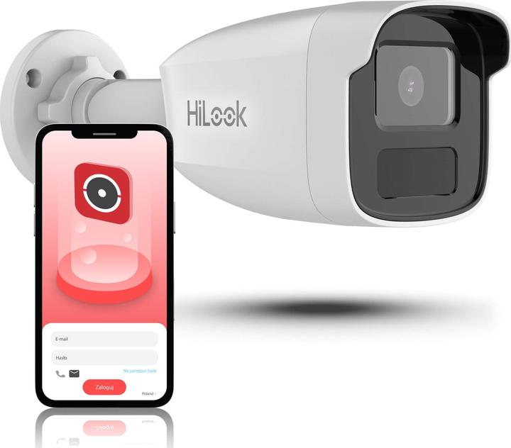 Actual product image HiLook Camera IP bullet 2MP IPCAM-B2-50IR 4mm (1920 x 1080 Pixels)