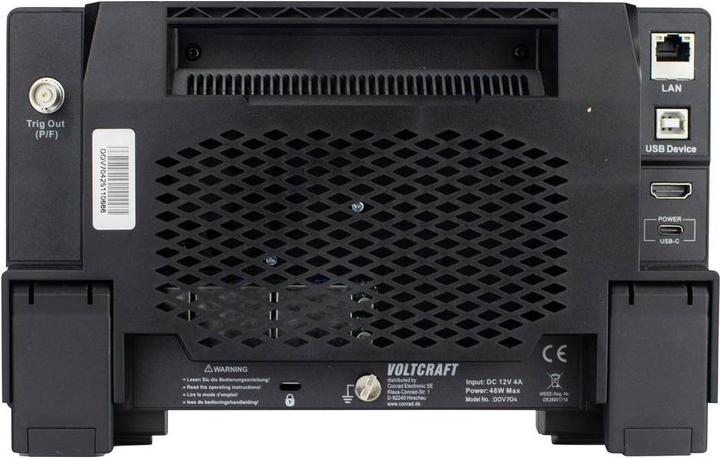 Produktbild Voltcraft DOV704 Digital-Oszilloskop 70 MHz 4-Kanal 1.25 GSa/s 50 Mpts 12 Bit D (CAT II)