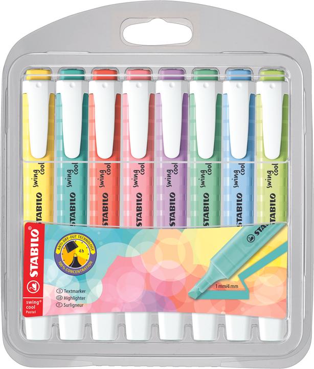 Actual product image STABILO Textmarker Swing Cool (Pastel shades, 4 mm, 8 x)