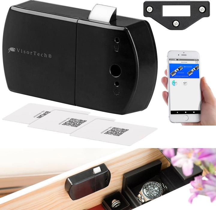 Produktbild VisorTech Schubladen- & Schranktüren-Schloss mit RFID-Schlüssel und Bluetooth