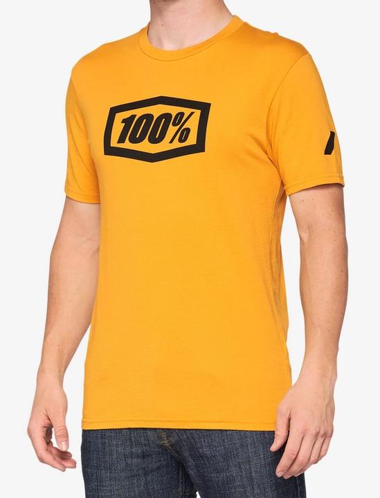Actual product image 100% Men's Essential T-Shirt, Goldenrod, M (M)