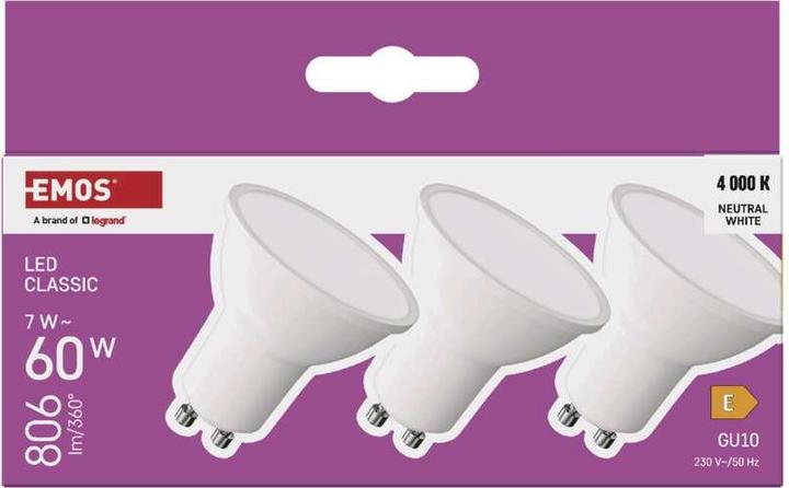Immagine prodotto Emos Classic (GU10, 7 W, 806 lm, 3 x, E)