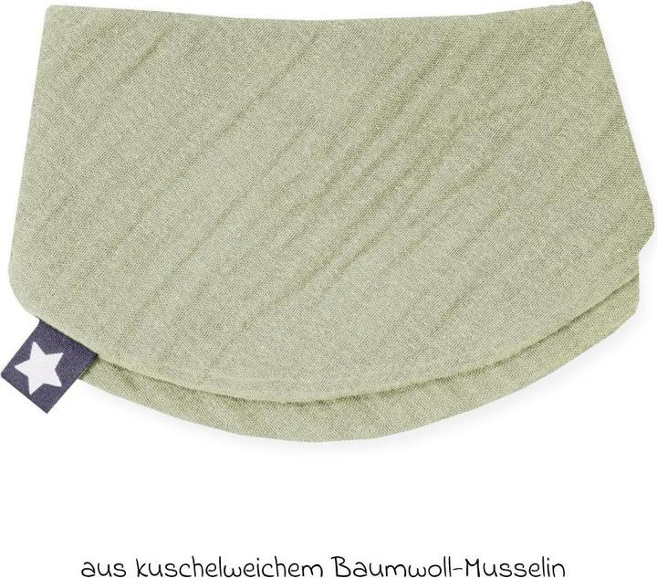 Actual product image Julius Zöllner Lime muslin triangular scarf