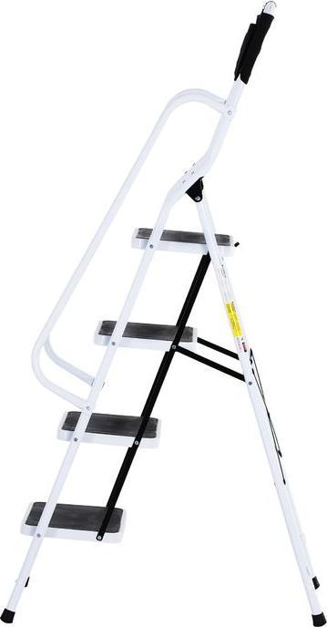 Swisshandel24 Folding step Stepladder with 4 steps Stepladder with handle Scaffolding trestle with bag Load (Folding step, 50 cm)