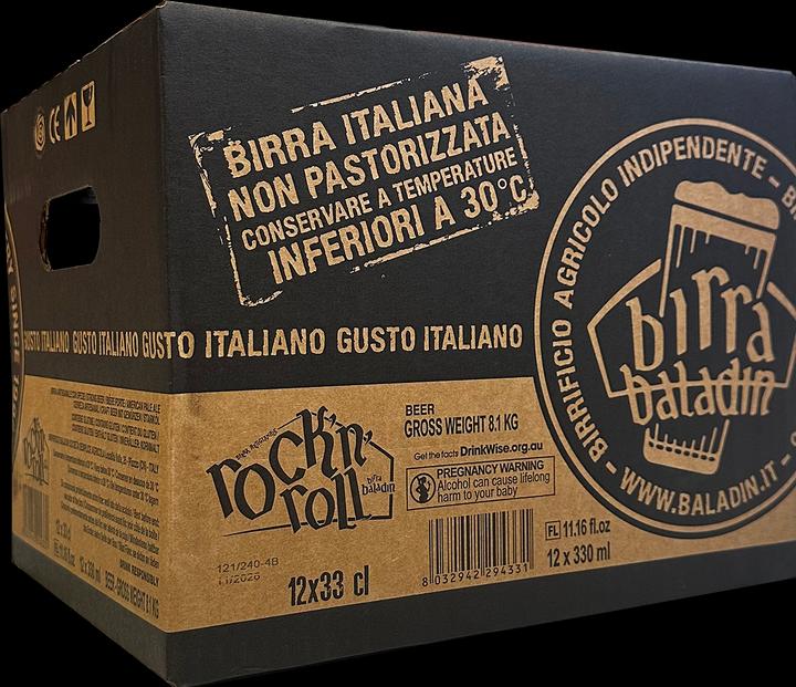 Immagine prodotto Baladin Birra ROCK n' ROLL American Pale Ale con Pepper Crate / 7,5 (12 x 33 cl)
